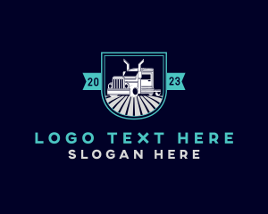 Transportation - Cargo Truck Courier logo design