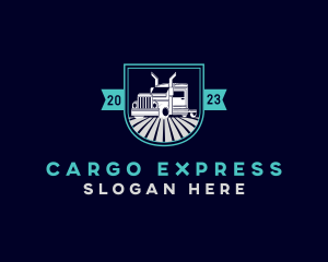Cargo Truck Courier logo design