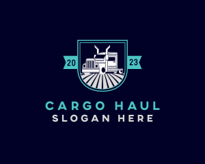 Cargo Truck Courier logo design