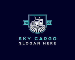 Cargo Truck Courier logo design