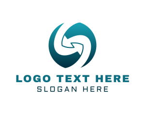 Logistic Services - Courier Arrow Letter S logo design