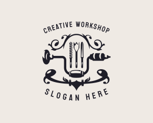 Workshop - Carpenter Workshop tools logo design