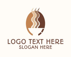 Latte - Coffee Bean Mug logo design