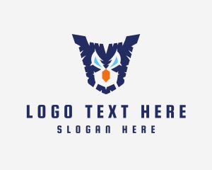 Angry Flying Owl  logo design