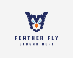 Angry Flying Owl  logo design