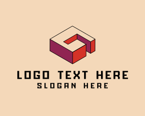 Multicolor - 3D Pixel Letter G logo design