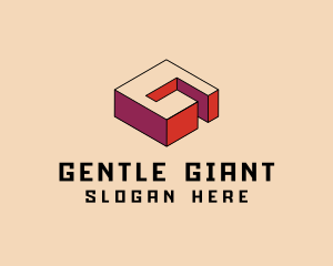 3D Pixel Letter G logo design