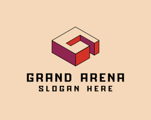 3D Pixel Letter G logo design