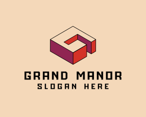 3D Pixel Letter G logo design