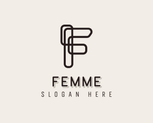 Stylish Company Letter F logo design