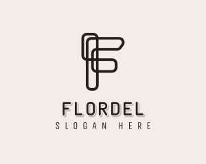 Stylish Company Letter F logo design