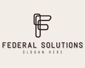 Stylish Company Letter F logo design