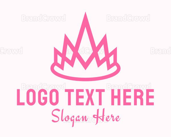 Pink Princess Crown Logo