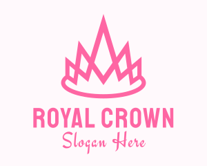 Princess - Pink Princess Crown logo design