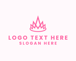 Princess - Pink Princess Crown logo design