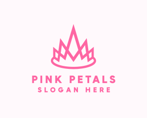 Pink Princess Crown logo design