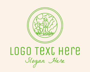 Explorer - Mountain Trail Hiker logo design