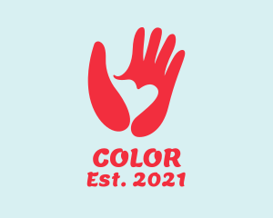 Fertility Clinic - Red Heart Hands logo design