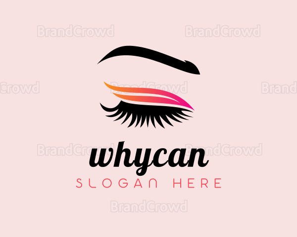 Luxury Feminine Eyebrow Eyelash Logo
