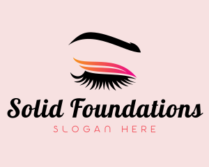 Luxury Feminine Eyebrow Eyelash Logo