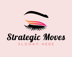 Luxury Feminine Eyebrow Eyelash Logo