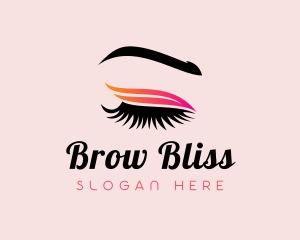 Luxury Feminine Eyebrow Eyelash logo design