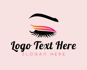 Luxury Feminine Eyebrow Eyelash Logo