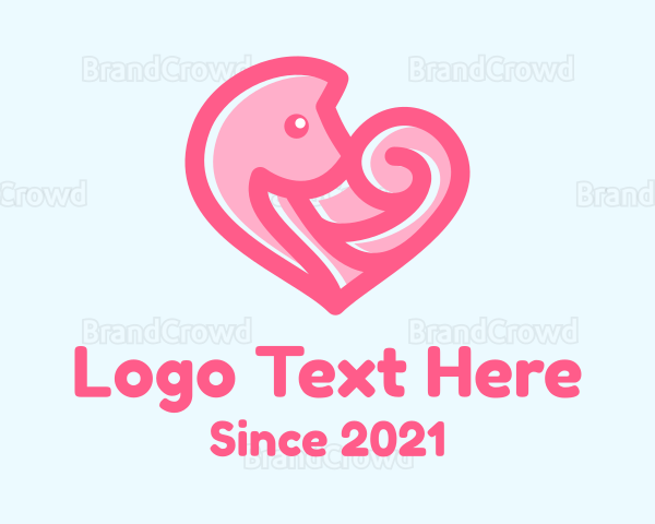 Pink Heart Fox Logo