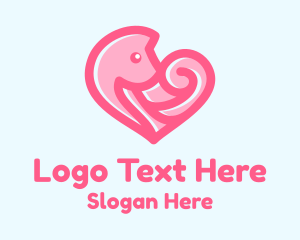Pink Heart Fox Logo