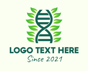 Scientist - Herbal DNA Strand logo design