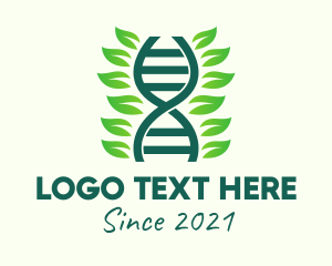 Genetics - Herbal DNA Strand logo design