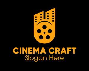 Filmmaking - Cinema Film Reel City logo design
