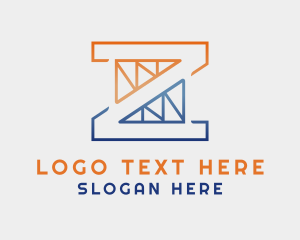 Roof - Trusses Construction Letter Z logo design