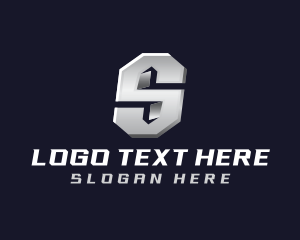 Hexagon - Industrial Steel Letter S logo design