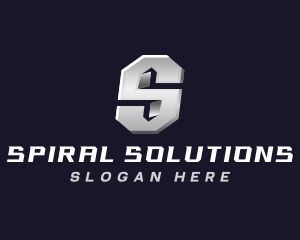 Industrial Steel Letter S logo design