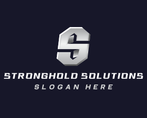 Industrial Steel Letter S logo design