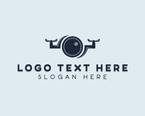 Quadcopter - Surveillance Drone Camera logo design