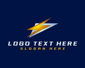 Thunder - Lightning Bolt Zap logo design