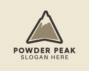 Ski - High Mountain Peak logo design