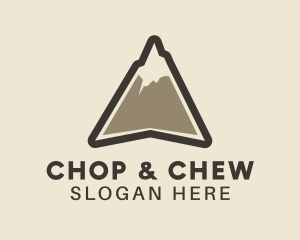 Volcano - High Mountain Peak logo design