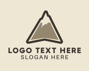 Outdoors - High Mountain Peak logo design