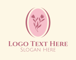 Pink - Flower Garden Pendant logo design
