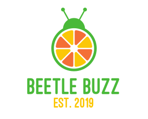 Beetle - Orange Fruit Bug logo design