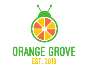 Orange Fruit Bug logo design