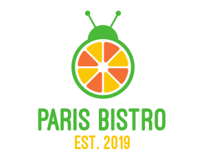 Orange Fruit Bug logo design