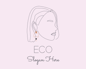 Couture - Woman Earring Jewelry logo design