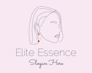 Girlfriend - Woman Earring Jewelry logo design