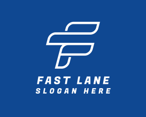 Fast Express Letter F logo design