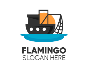 Fishing Trawler Ship Logo