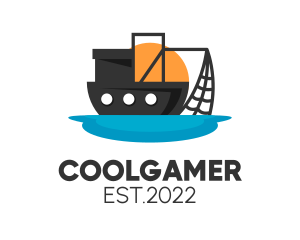 Traveler - Fishing Trawler Ship logo design